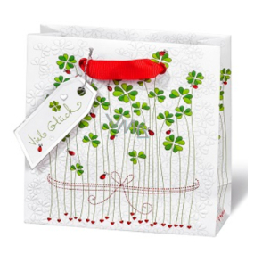 BSB Luxury gift paper bag 14.5 x 15 x 6 cm Four-leaf clover LDT 396 - CD