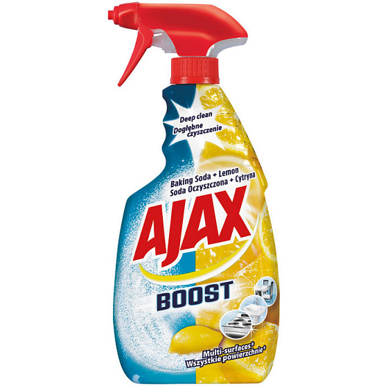 Ajax Boost Baking Soda & Lemon Universal cleaning agent degreases, cleans, protects delicate surfaces spray 500 ml