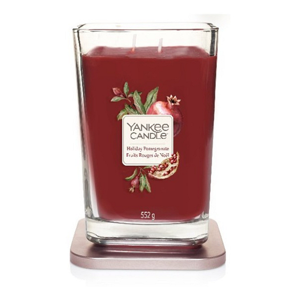 Yankee Candle Holiday Pomegranate - Pomegranate Soy Scented Candle Elevation Large Glass 2 Wicks 553 g