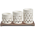 Yankee Candle Belmont Multi ceramic tealight candlesticks with metal base, gift set