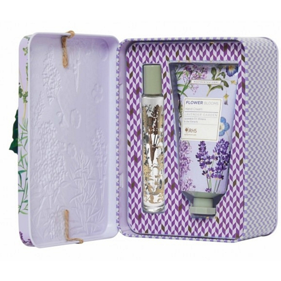Heathcote & Ivory Flower Blooms Lavender Garden Eau de Parfum Roll-On for Women 12 ml + Hand Cream 50 ml, Gift Set