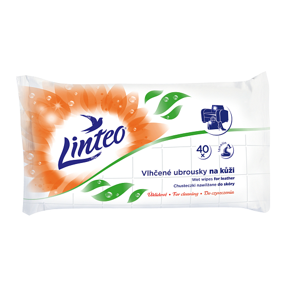 Linteo Leather cleansing wet wipes with lanonin 40 pieces