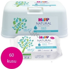 HiPP Babysanft Natural Aqua cleaning wet wipes without plastics for children 60 pieces + box