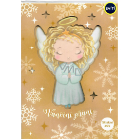Albi Glowing greeting card for envelope Christmas card Angel 14.8 x 21 cm