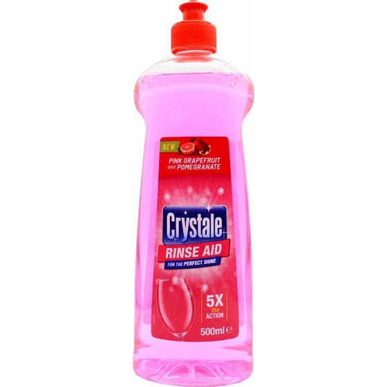 Crystale Rinse Aid Pink Grapefruit & Pomegranate Dishwasher Polish 500 ml