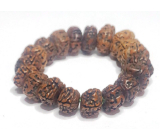 Rudraksha Bodhi Nerpal bracelet elastic natural seed bead 1 cm / 20 cm