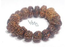 Rudraksha Bodhi Nerpal bracelet elastic natural seed bead 1 cm / 20 cm