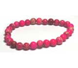 Jasper / Regalite Imperial sea sediment pink bracelet elastic mixed mineral, ball 6 mm / 16 - 17 cm