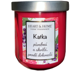 Heart & Home Fresh grapefruit and blackcurrant soy scented candle with the name Katka 110 g