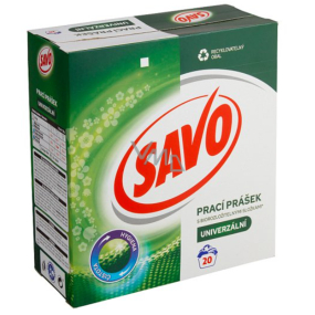 Savo Universal with biodegradable ingredients washing powder for coloured and white clothes 20 washes 1,4 kg