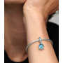 Charm Sterling Silver 925 Cute Murano Glass Octopus, Bracelet Pendant, Sea