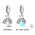 Sterling silver 925 Luminous - Firefly glows in the dark, changing colors, pendant on bracelet symbol