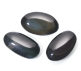 Obsidian black soap natural stone approx. 8 x 6 cm 1 piece, rescue stone