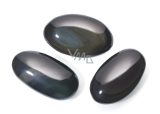 Obsidian black soap natural stone approx. 8 x 6 cm 1 piece, rescue stone