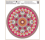 Window film without glue Red-pink mandala 30 x 33,5 cm