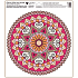 Window film without glue Red-pink mandala 30 x 33,5 cm