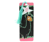 Nici ASST Llama star bookmark with fabric pendant 15,5 x 5,5 cm