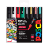 Posca Set of acrylic markers 1,8 - 2,5 mm mix of Christmas colours 8 pieces PC-5M