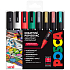 Posca Set of acrylic markers 1,8 - 2,5 mm mix of Christmas colours 8 pieces PC-5M