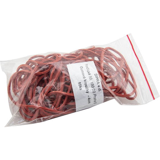 Household Rubber Bands, diameter 4 cm, package of 50 pieces