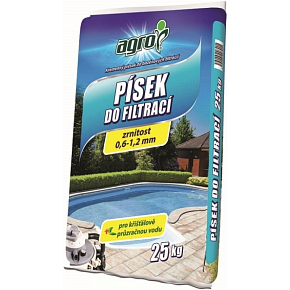 Agro quartz sand for sand filtration, 0.6 to 1.2 mm, 25 kg