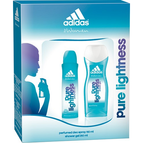 Adidas Pure Lightness deodorant spray 150 ml + shower gel 250 ml, cosmetic set