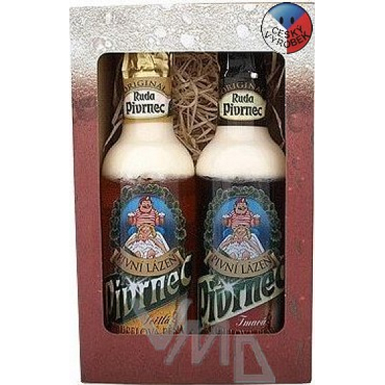 Bohemia Gifts Pivrnec Beer light bath 500 ml + dark foam 500 ml