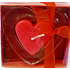 Heart candle + glass candlestick