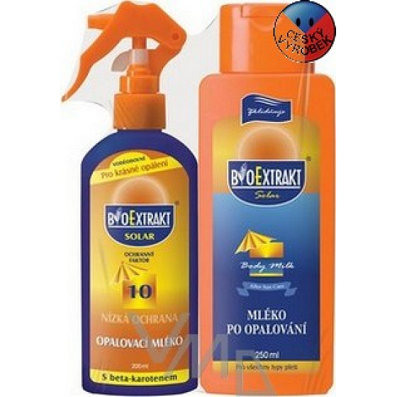 BioExtrakt SPF30 Suntan lotion 200 ml spray + milk 250 ml, cosmetic set