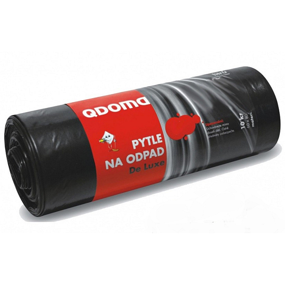 QDoma Trash bags black 30 liters thick, 50 x 60 cm, 15 pieces