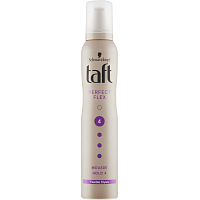 Taft Perfect Flex, ultra strong hair mousse, hold strength 4, 200 ml