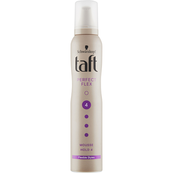Taft Perfect Flex, ultra strong hair mousse, hold strength 4, 200 ml