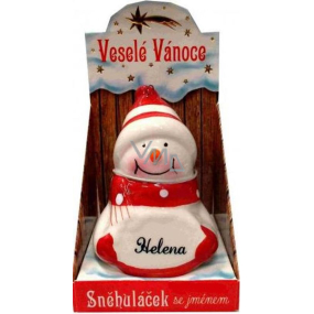 Nekupto Snowman named Helena Christmas decoration size 8 cm