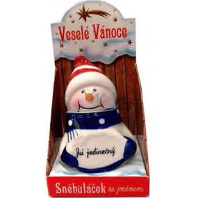 Nekupto Snowman with dedication You are unique Christmas decoration size 8 cm