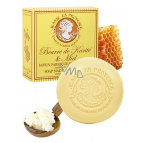 Jeanne en Provence Beurre de Karité & Miel Shea butter and Honey solid toilet soap with a delicate scent 100 g