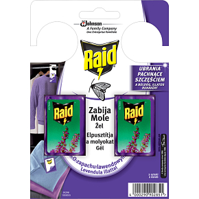 Raid hook against clothes moths with lavender scent, 2 pcs