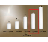 Lima Gastro smooth white pillar candle 50 x 210 mm 1 piece