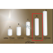Lima Gastro smooth white pillar candle 50 x 210 mm 1 piece