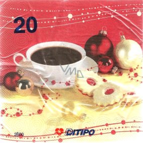 Ditipo Paper napkins 3 ply 33 x 33 cm 20 pieces Christmas Coffee and flasks