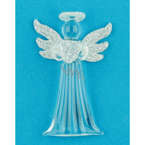 Glass angel for hanging narrow 7.5 cm