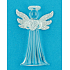 Glass angel for hanging narrow 7.5 cm