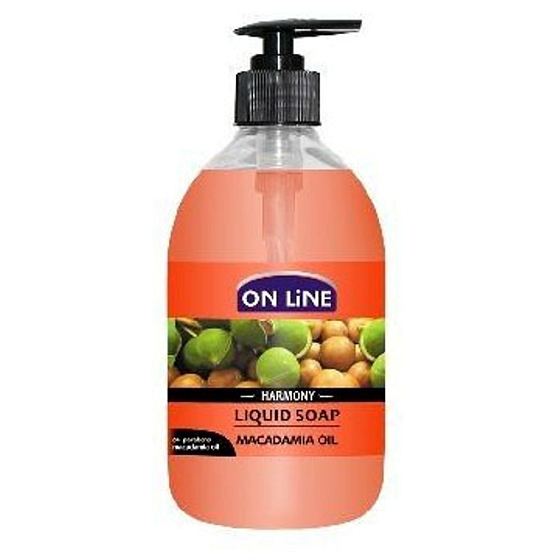 On Line Harmony Macadamia Oil liquid soap with a 500 ml dispenser
