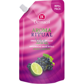 Dermacol Aroma Ritual Grapes with lime Antistress hand soap refill 500 ml
