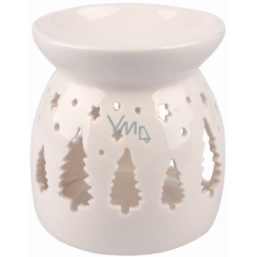 Aromalampa porcelain white with trees 9.9 cm