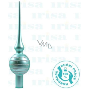 Irisa Spike glass matt menthol, combed lines 7 cm