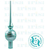 Irisa Spike glass matt menthol, combed lines 7 cm
