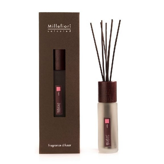 Millefiori Milano Selected Ninfea - Water lily Diffuser 100 ml + 7 stalks 28 cm long for smaller spaces lasts 5-6 weeks