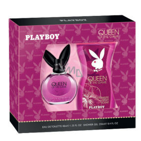 Playboy Queen of The Game eau de toilette for women 40 ml + shower gel 250 ml, gift set