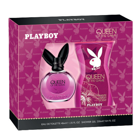 Playboy Queen of The Game eau de toilette for women 40 ml + shower gel 250 ml, gift set