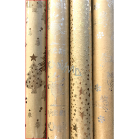 Zöwie Gift wrapping paper 70 x 150 cm Christmas Luxury with embossed copper trees with polka dots